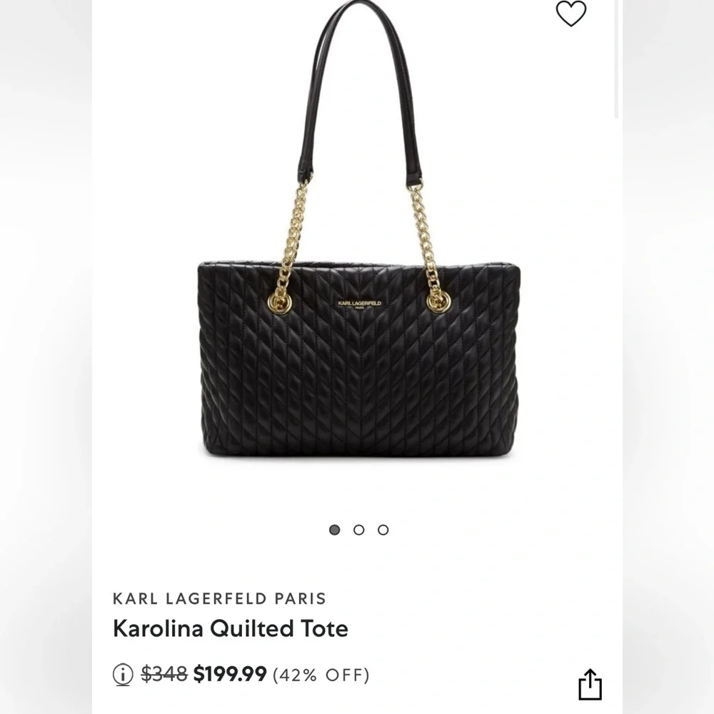Karl Lagerfeld Black Quilted Women's Bag - Picture 8 of 8